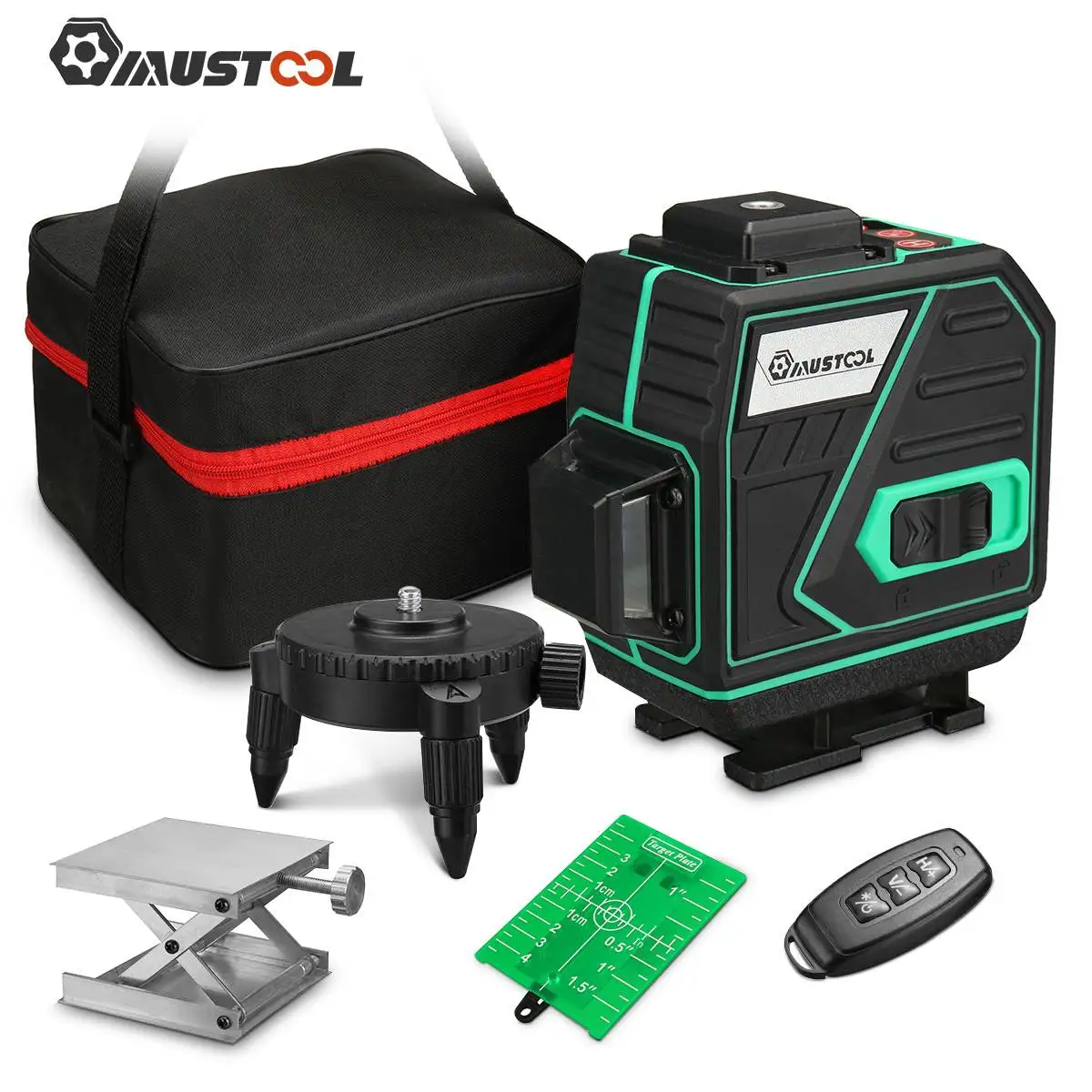 Mustool 12 Lines 3d Laser Level Selfleveling 360 Horizontal And Vertical Super Powerful Green