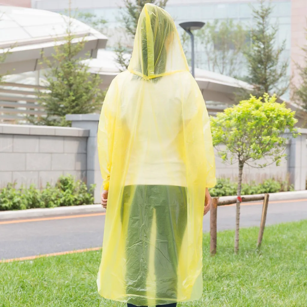 Outdoors Portable Disposable Raincoat Emergency Waterproof Adult Rain Coat Hooded Unisex Universal Women/Men Rain Poncho raincoat poncho