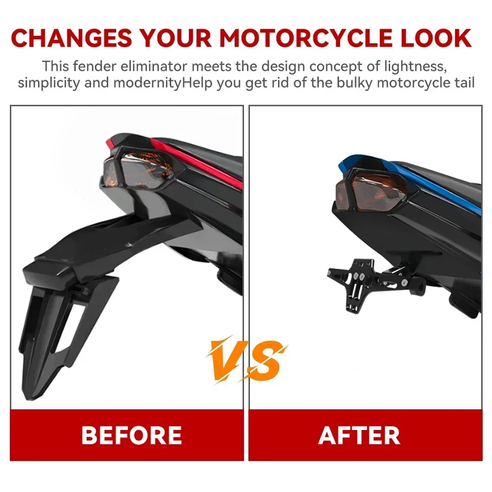 Zontes G1 125 ZT125 G1 ZT125U ZT 125 U ZT 310X ZT310R 오토바이 조절식 후면 테일 깔끔한 번호판 거치대 브래킷 LED