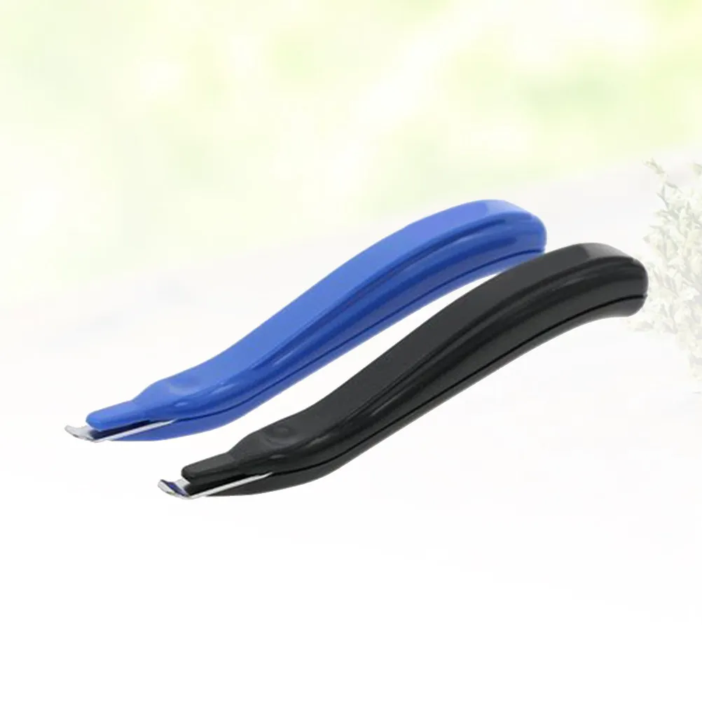 2Pcs 스테이플 리무버 휴대용 네일 풀러 노동 절약 휴대용 도구 빠른 손상 없는 사용을 위한 경량 간편 스테이플 리무버
