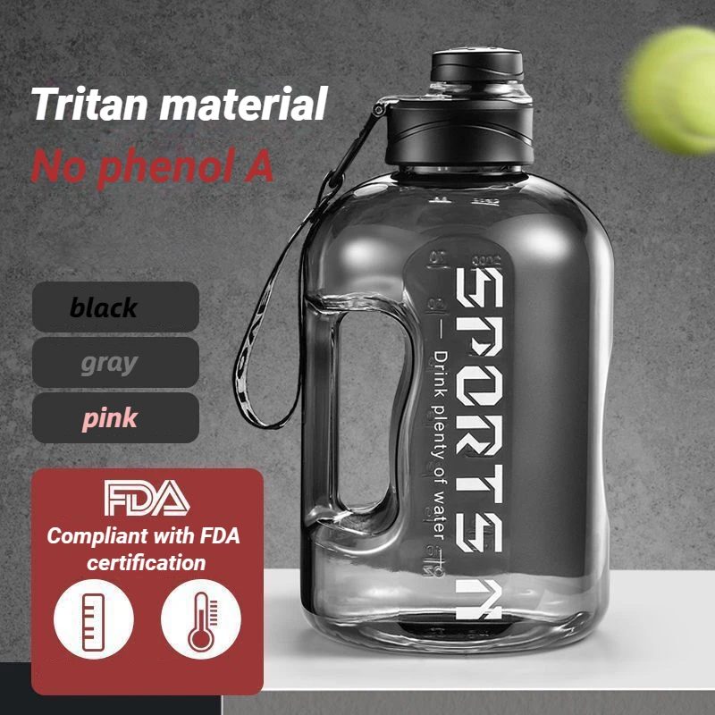 2 Liter Sports Water Bottle Large Capacity Sports Portable Tritan Material  Women Outdoor Gym Men Water Bottle High Temperatu - AliExpress