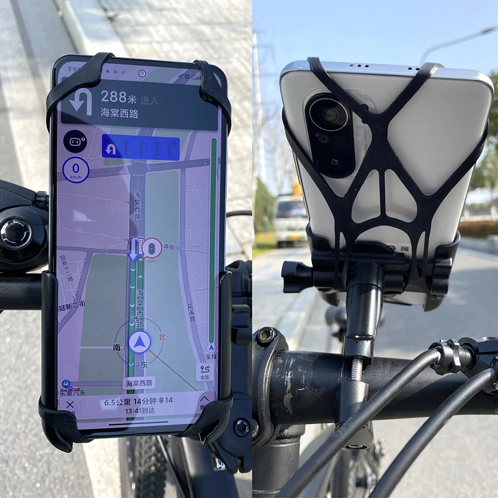 JLETOLI Aluminum Alloy Bike Phone Holder 360 Degree Rotation Bicycle Phone  Holder Non-slip Cycling Phone Stand Mtb Accessories