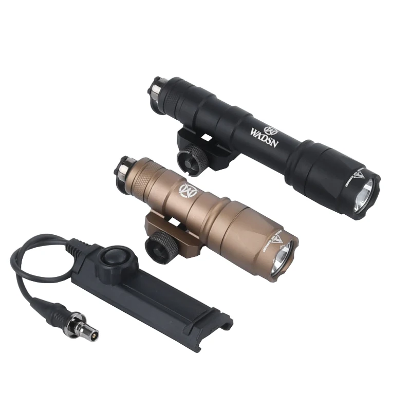 WADSN SF Tactical M300 M600 Flashlight Lantern Torch AR15 Rifle Airsoft Weapon Light Scout Lamp Dual Function Pressure Switch