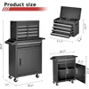 Chest,5-Drawer Rolling Storage Cabinet with Enhanced Packaging, Detachable Top Box, Metal Tool Cart 3