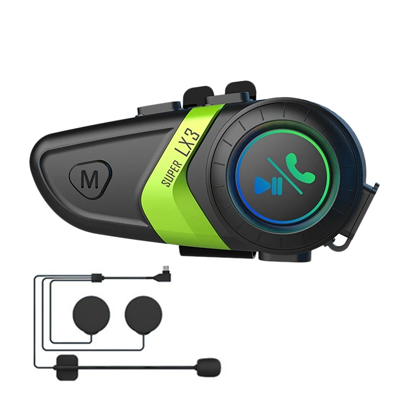 

Bluetooth-гарнитура для шлема, 2 шт., 1200 мАч