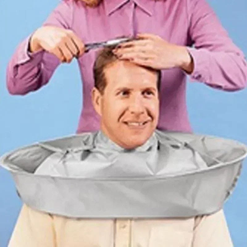 Creative DIY Apron Hair Cutting Cloak Coat Salon Barber Stylist Cape Umbrella Haircut Cloak Hairdressing Home Cleaning Protector 2