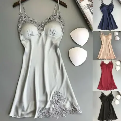 Summer Sexy Lingerie Pajamas Women Sleepwear Nightgowns Silk Satin Ice Silk Thin Halter Suspender Nightdress Night Dresses women lingerie women lingerie set women nightgowns women nightdresses women pajamas sleeping dress