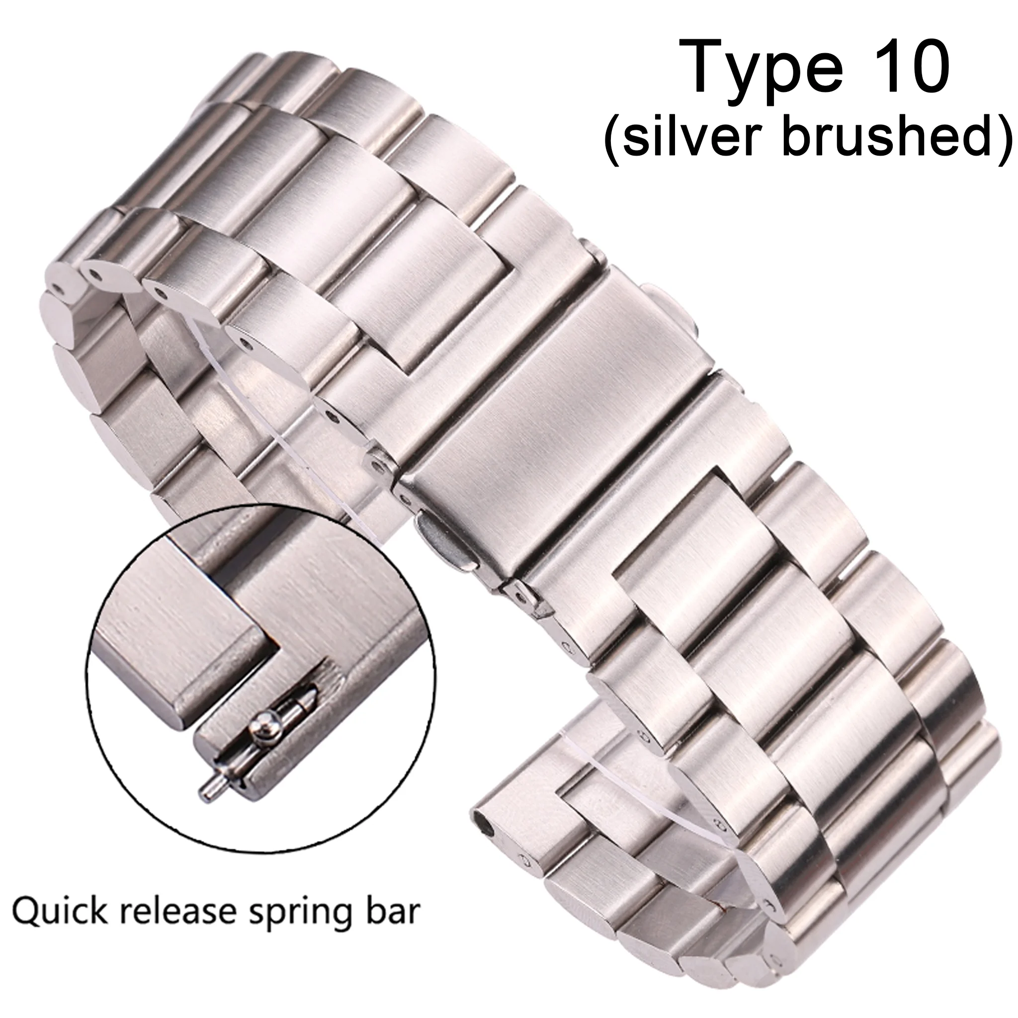 Sleek Stainless Steel Watch Band - Premium Metal Replacement Strap