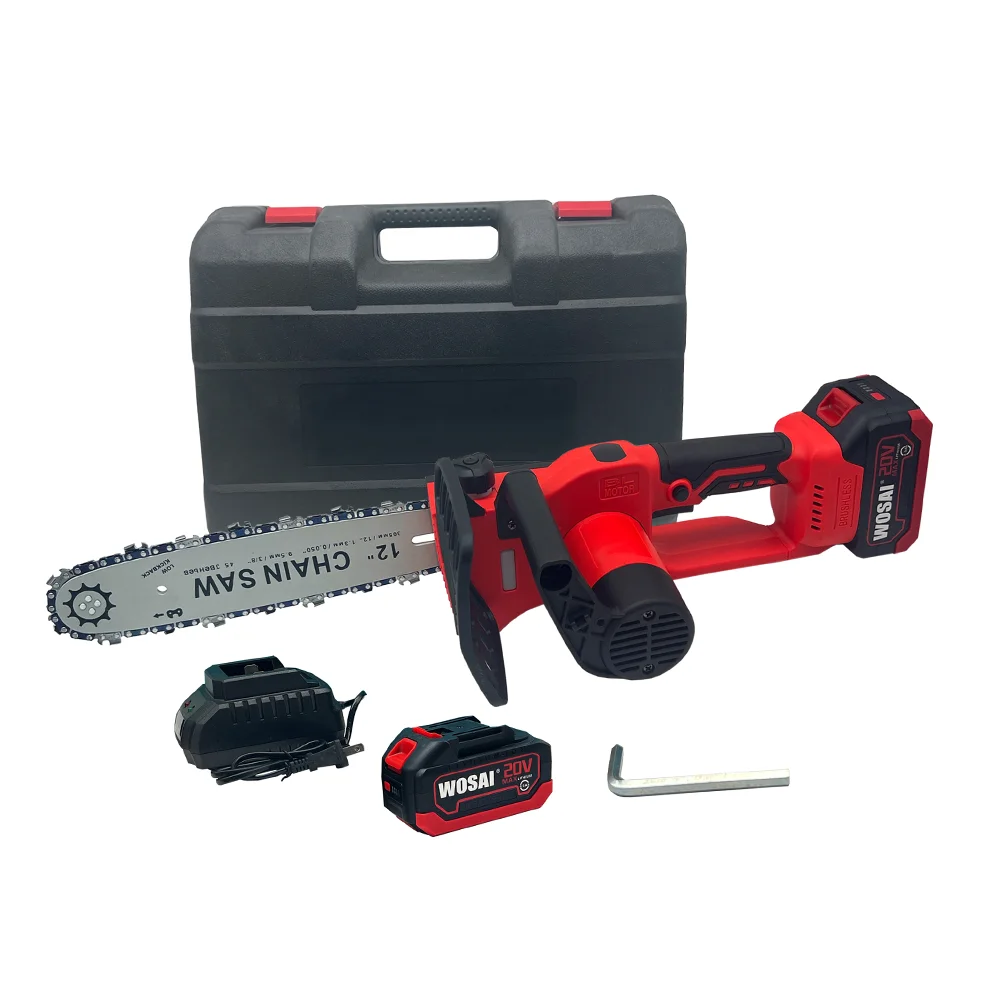 ODM Service 20V Cordless Garden Tools Professional Electrical Power Portable 12 Inch Brushless Chain Saw