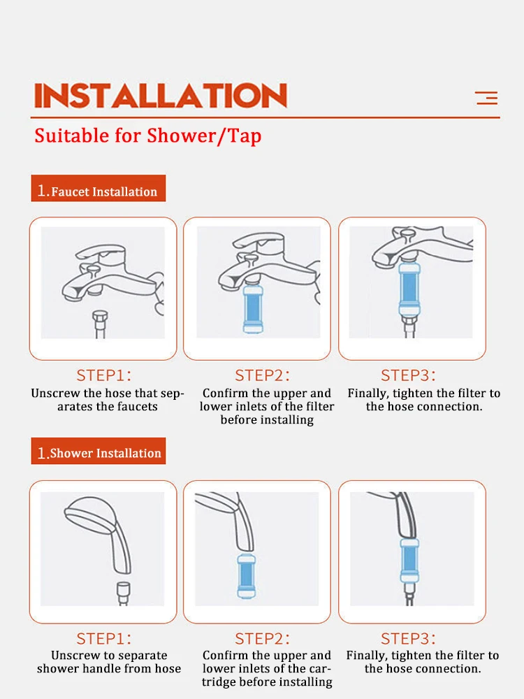 New Style Filter For Shower Scented Shower Head Water Softener Improve Hair Skin Removal Shower Purifier Bathroom Accessories