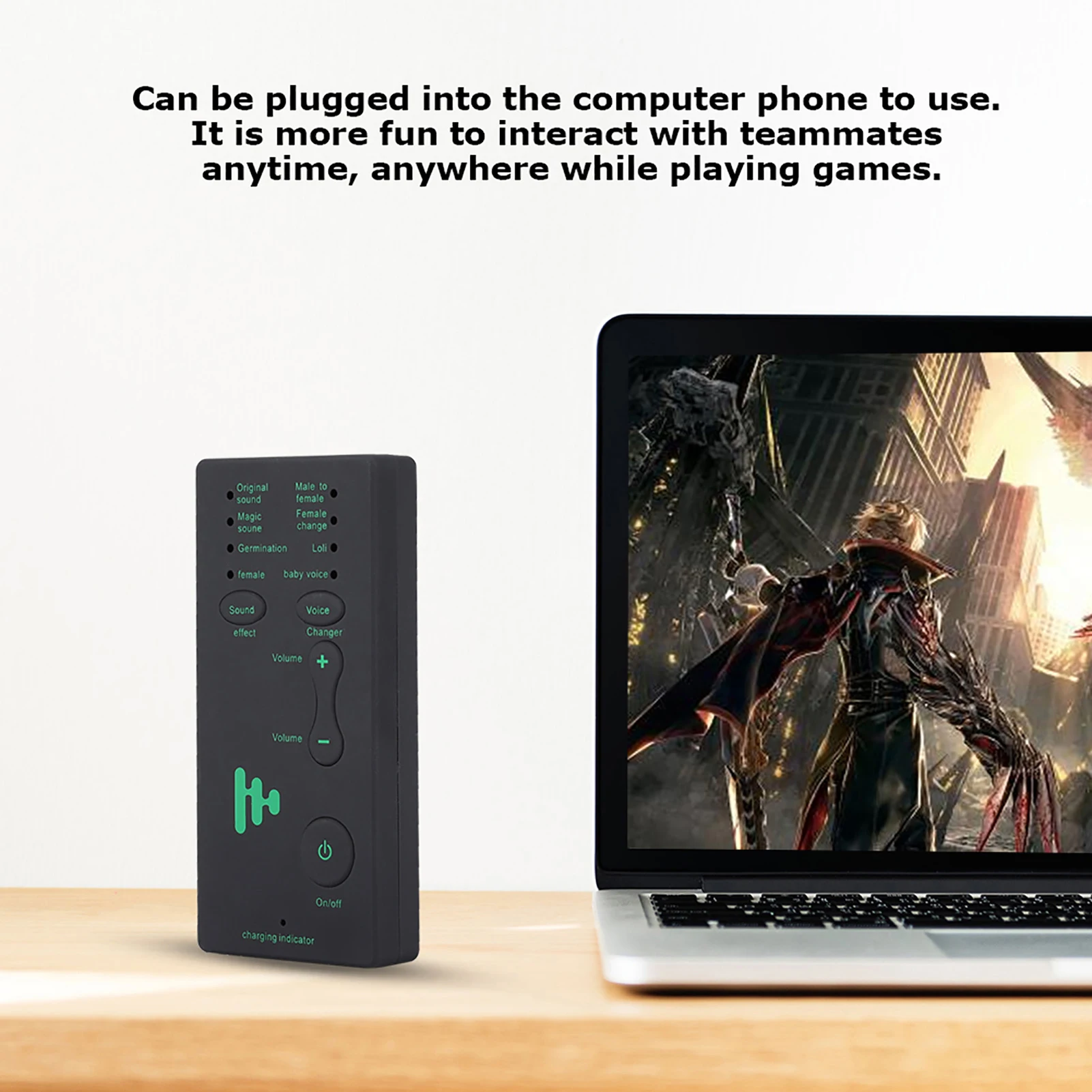 Audio Sound Card Portable Mini Voice Changer Live Broadcast Sound Card For Mobile Phone PC English Version External