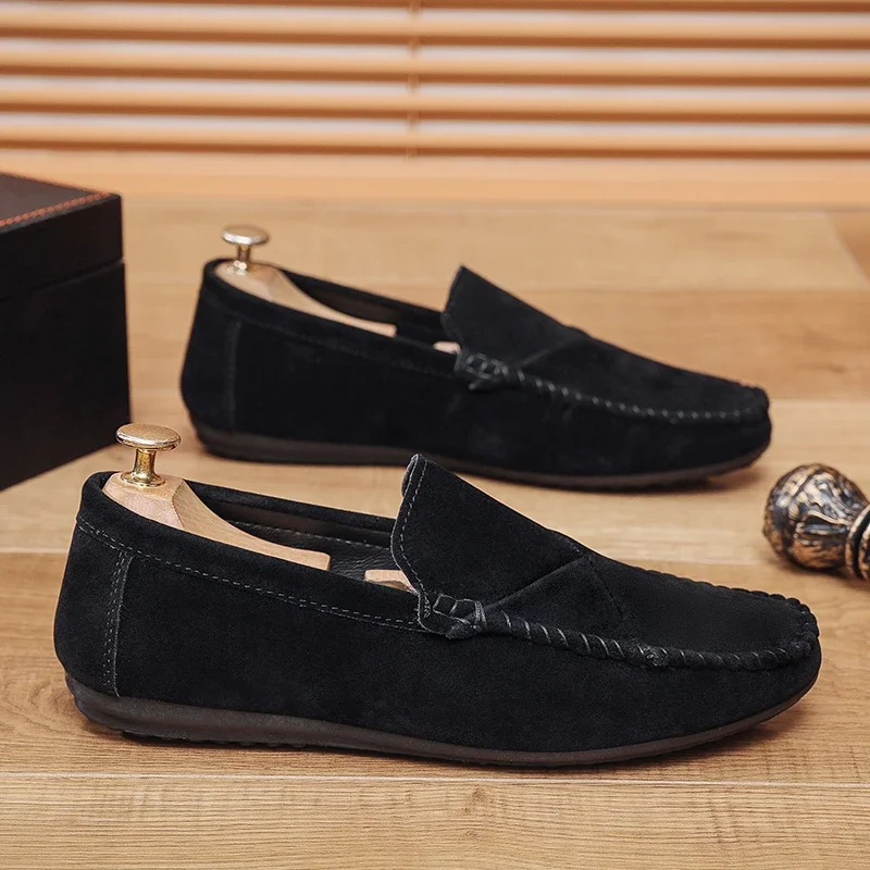 Fashion Suede Men Casual Shoes Male Lazy Shoes Breathable Comfort Slip-on Mens Driving Shoes Luxury Brand Loafers Moccasins 4