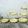 Fruit Tray 1/2/3 Tier Bamboo Weaving Baskets Round Weave Snack Display Stand Elegant Handcrafted Storage Baskets Pastries 6