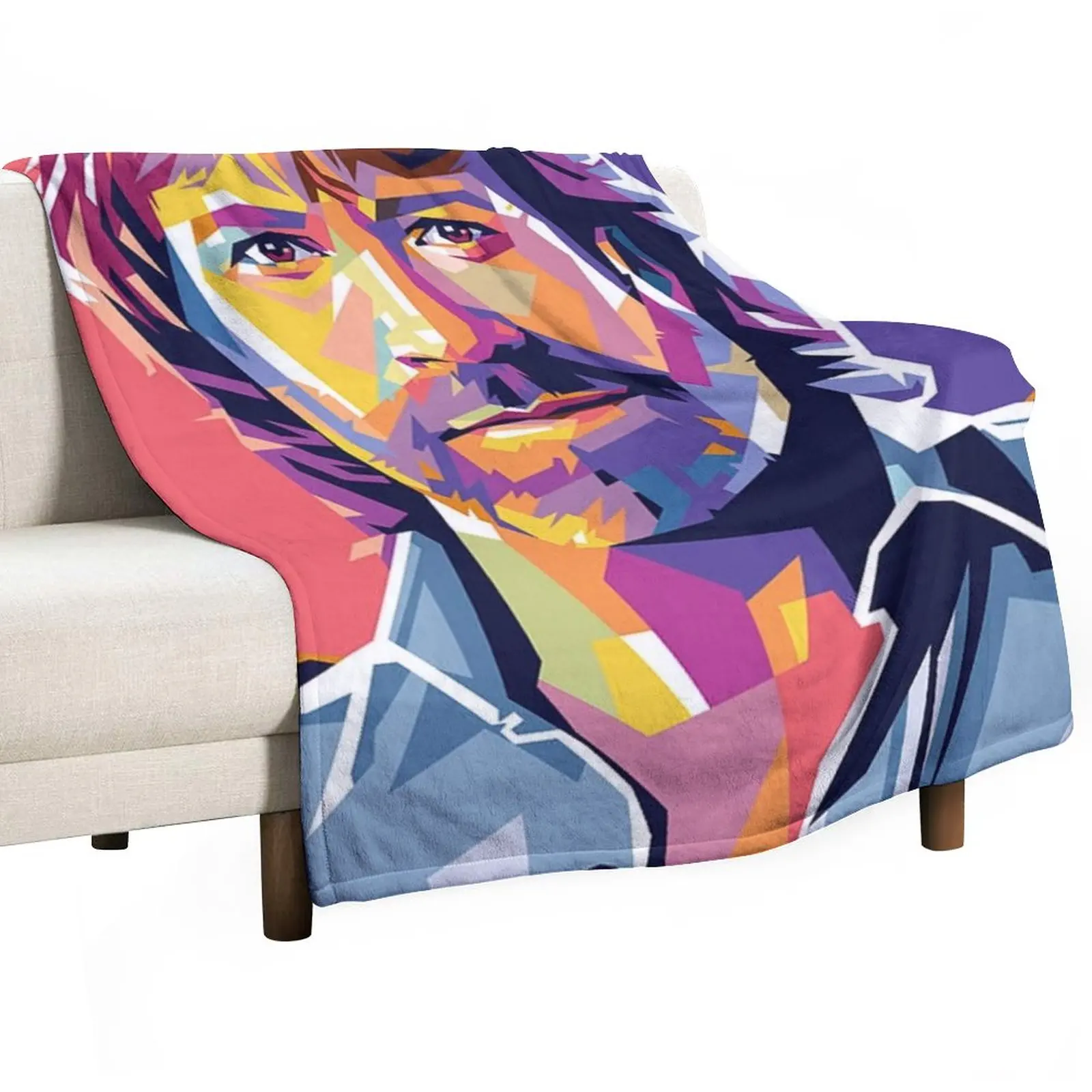 

Chuck Norris Mosaic Throw Blanket Plush Decoratives Luxury Designer Blankets