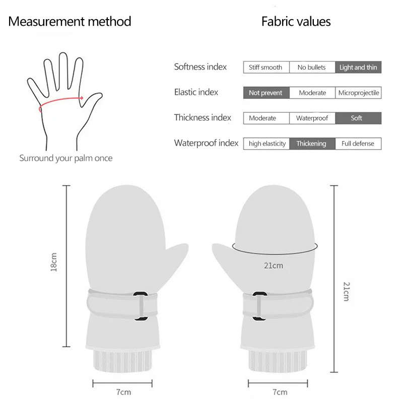 Children Gloves For Boys Girls Winter Mitten Thick Waterproof Non Slip Gloves Ski Warm Card Cartoon Shark Penguin