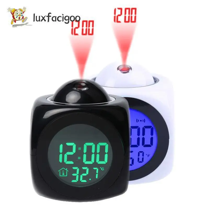 

Портативный будильник с функцией повтора, светодиодные цифровые часы, проекционные часы, умные часы-будильник, настольные часы с Usb-зарядкой