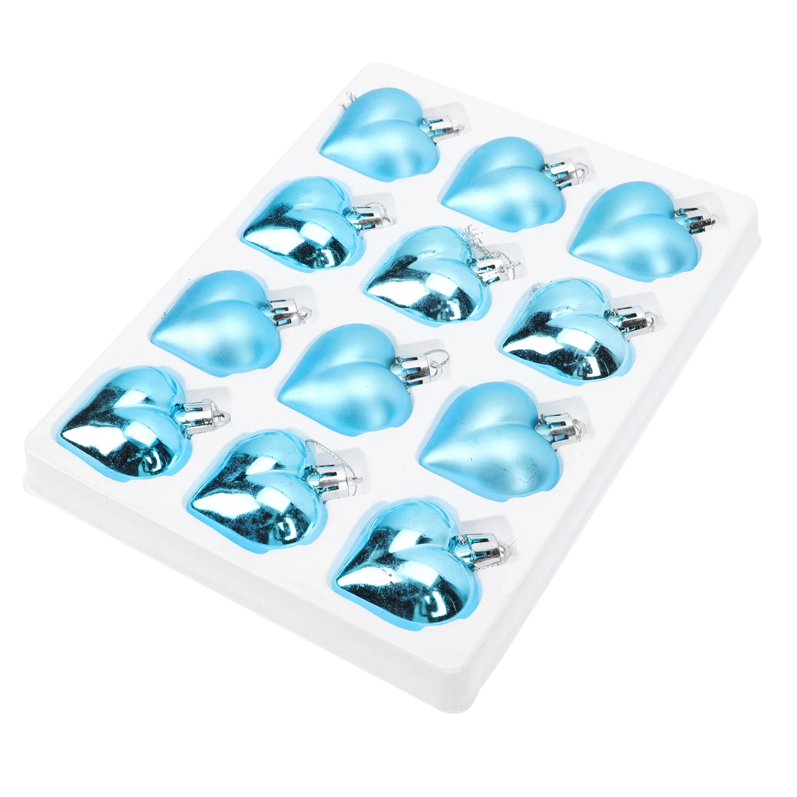 

12 PCS Valentine's Day Pendant Hearts Decor Party Heart-shape Pendants Shaped Ball Home Small Plastic