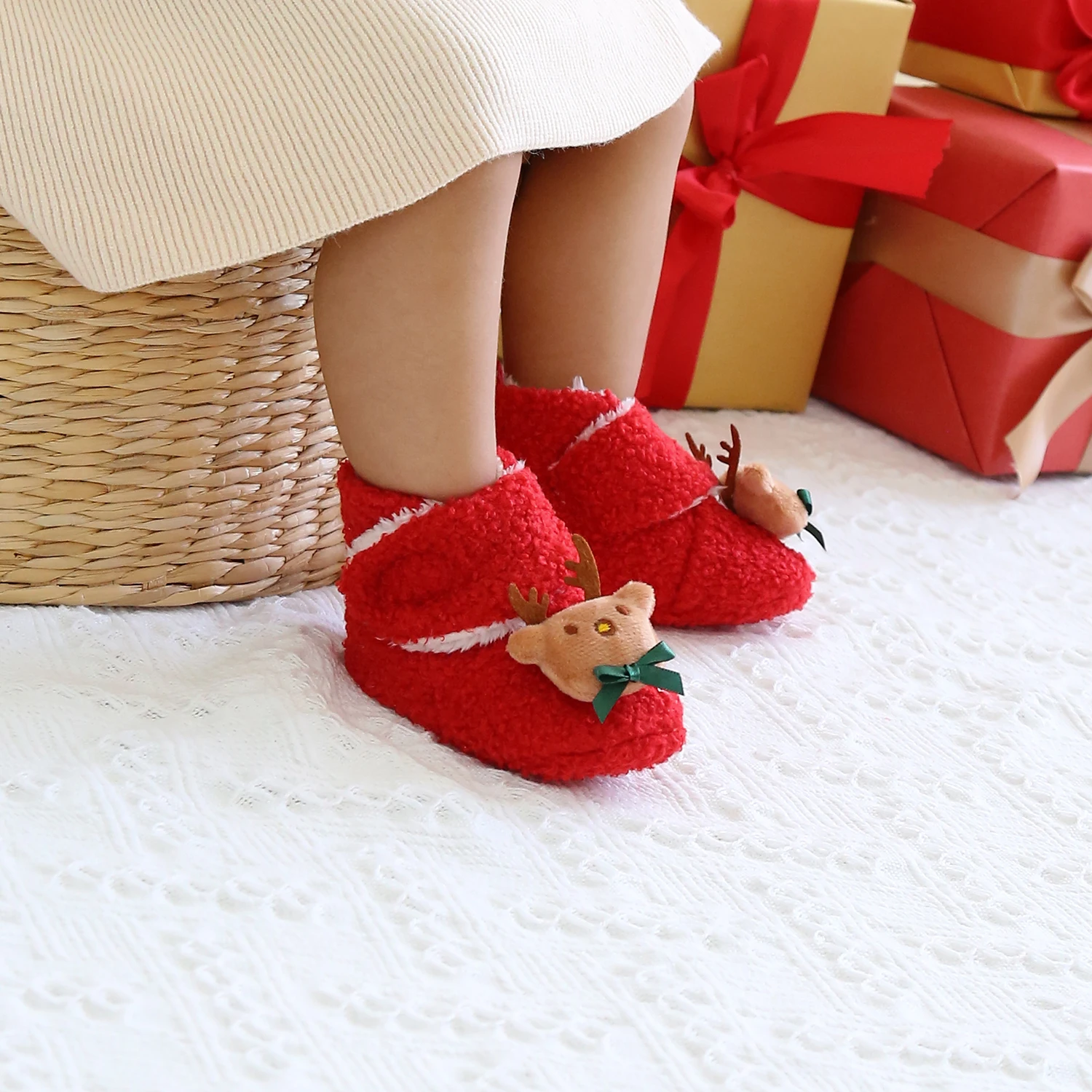 Newborn Baby Boys Santa Claus Shoes