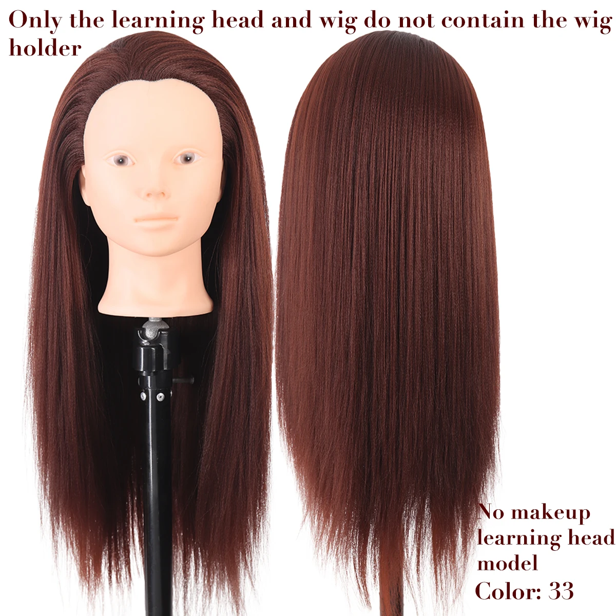 مع وبدون ماكياج عارضة أزياء رئيس التدريب رئيس لتصف...