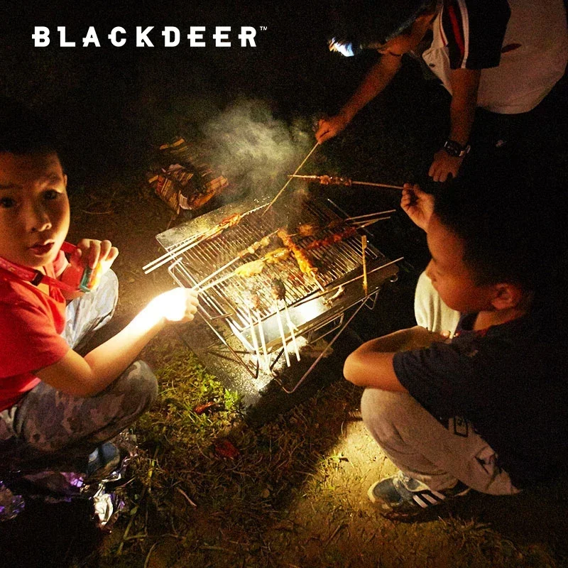BLACKDEER 접이식 휴대용 모닥불 테이블, 스테인레스 스틸 피크닉 그릴, 탄소 난방 목재 스토브, 파이어 홈 바베큐 그릴