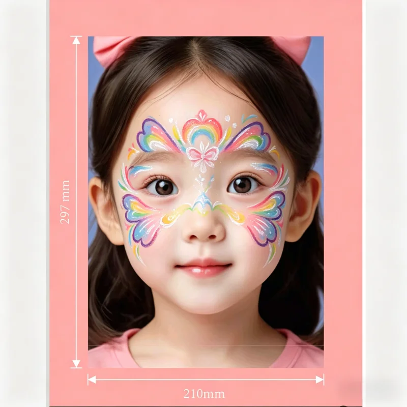 Painting practice Template Non toxic and washable Reusable Face Paint Exercise board for Body Art Painting For Audlts - 4