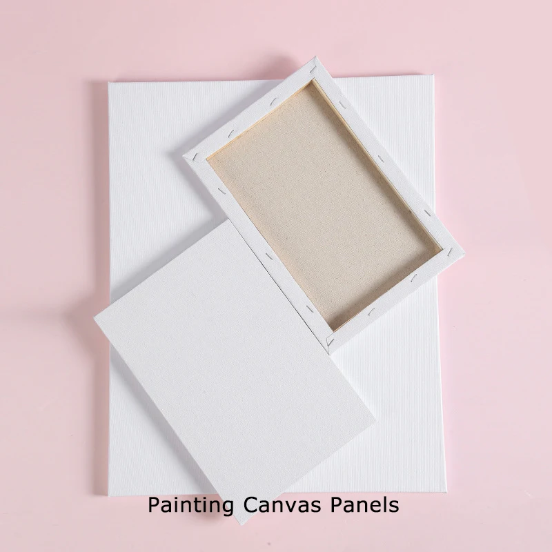 3/5Pcs White Blank Rectangle Artist Canvas Wooden Board Frame Painting Canvas Board Panels for Oil Painting Acrylic Watercolor