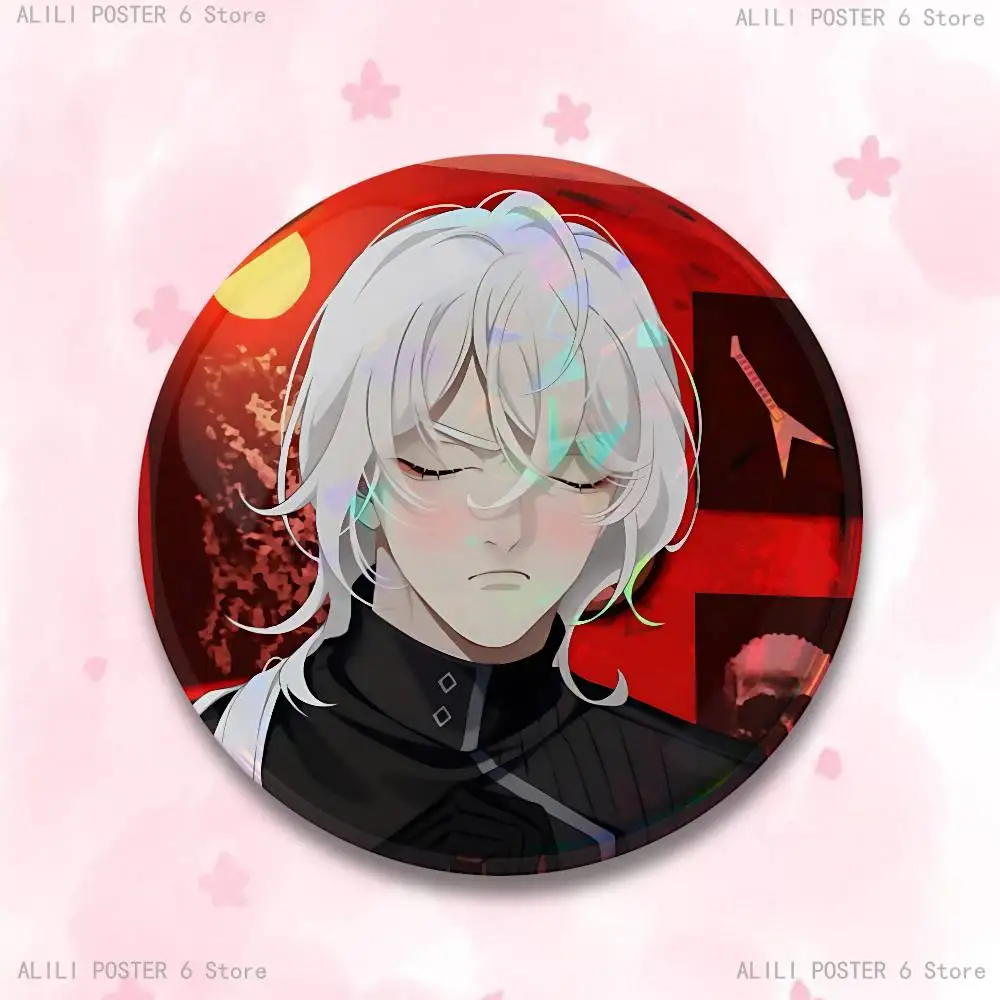 A D-Date mit D-Death Casper Abzeichen 25 32 44 58 75 mm runde Cosplay Pin Bag Decor Fans sammeln Freunde Geschenke Brosche Souvenir – Detail 9