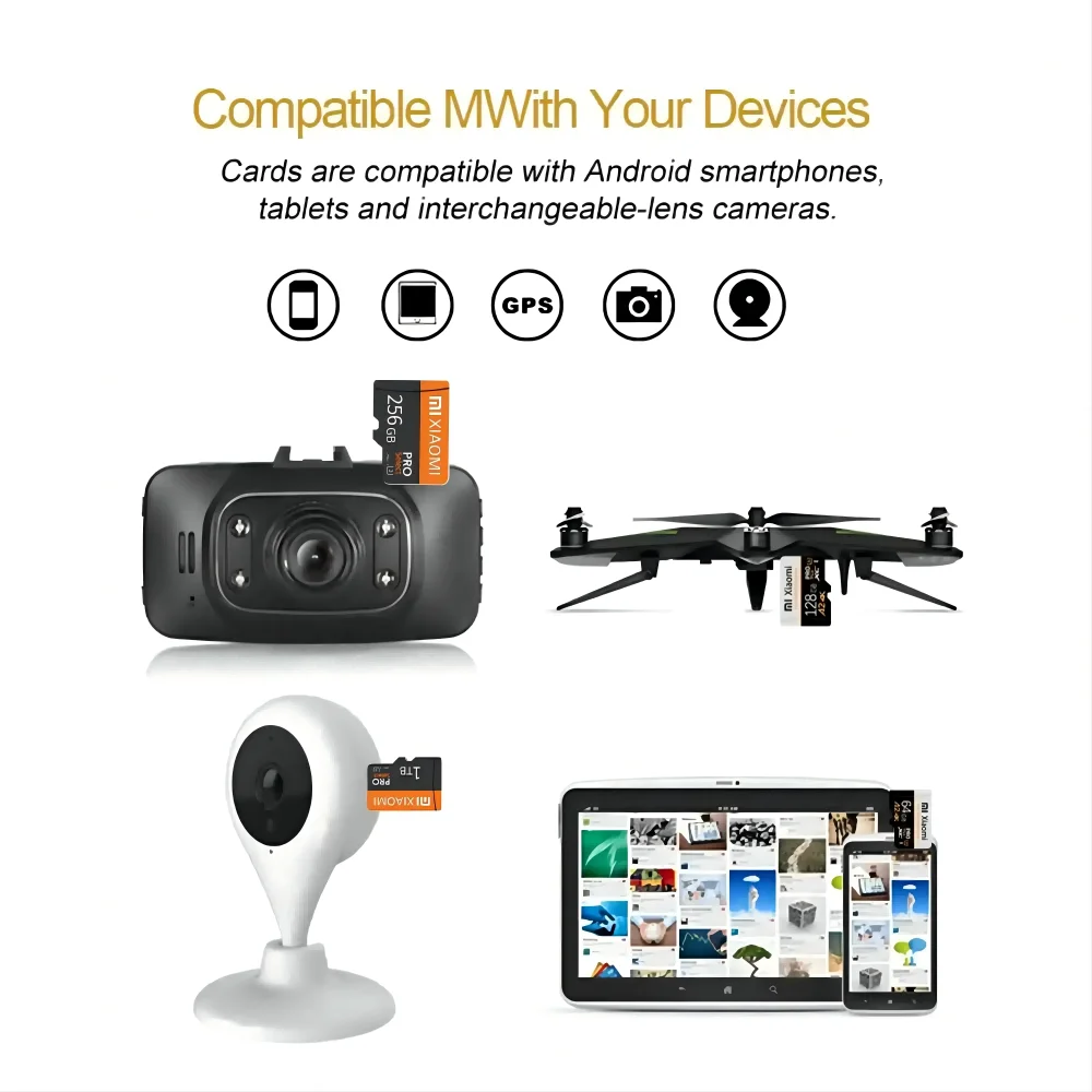 Xiaomi Micro TF Card 2TB 1TB High Speed SD Memory Card 128GB 256GB  Memoria SD U3 TF Flash Card For Xiaomi Phone Camera Table PC 5