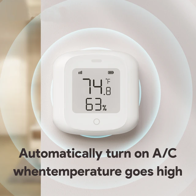Tuya ZigBee3.0 Temperature Humidity Sensor WiFi Indoor Thermometer LCD Display Works with Alexa Google Smart Home Automation 4