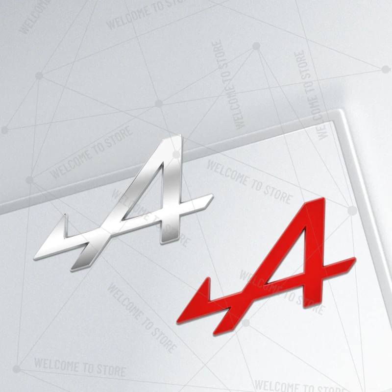 Alpine A Logo 3D Metal Steering Wheel Badge Decal