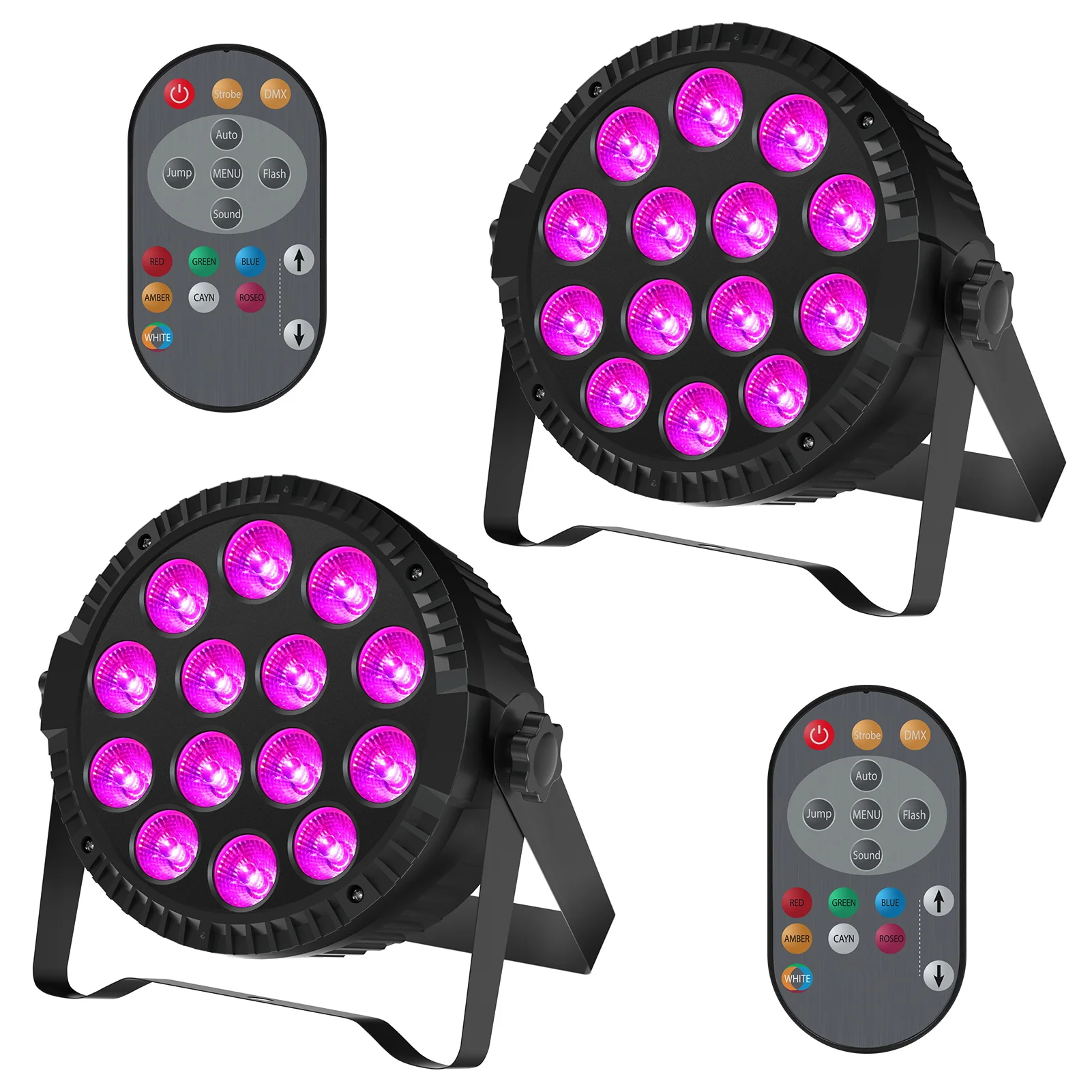 80W 2PCS Par Light HOLDLAMP Stage Light 4 in 1 RGBW 14 LEDs Stage Effect Light DMX512 Master- slave for KTV Theater Stage Bar