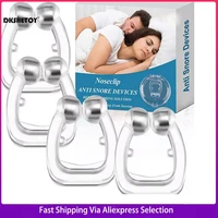 Anti Snoring Device Nose Clip vent blocker Silicone Snore Stop ring silent snore sleep Aid Night Sleeping Apnea Guard Night 1