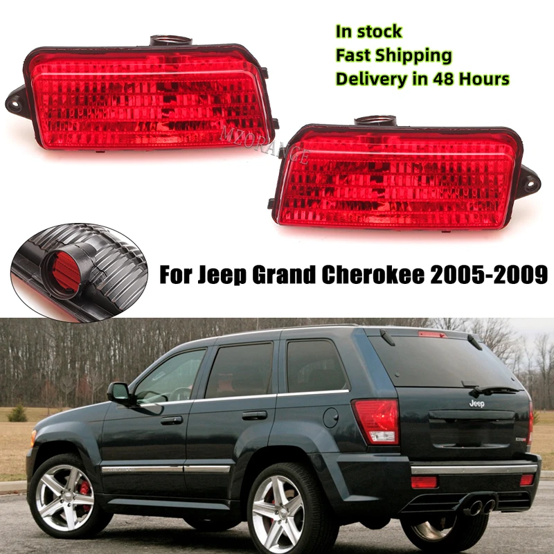 petrolero Usando una computadora Temeridad Luz reflectora de parachoques trasero para Jeep Grand Cherokee 2005, 2006,  2007, 2008, 2009, intermitente de freno, accesorios de lámpara antiniebla|  | - AliExpress