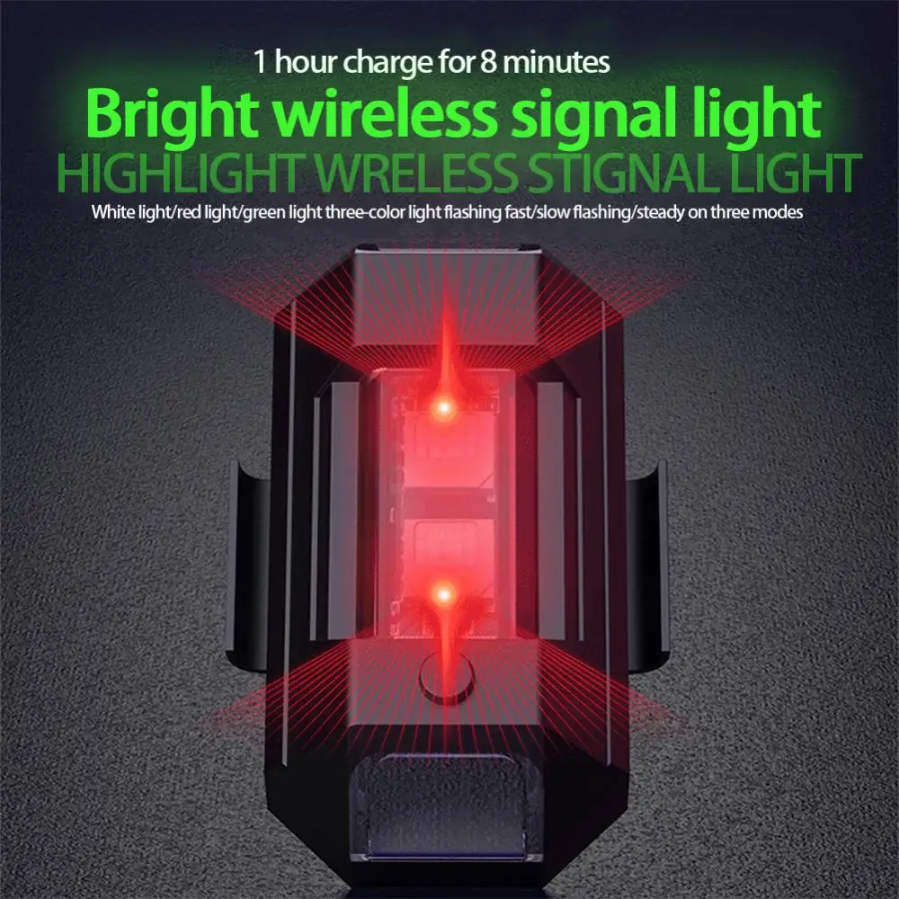 Recarregável luzes LED estroboscópicas, luzes piscando, carro luz de advertência para drones e aeronaves da motocicleta, 3 cores, 7 cores