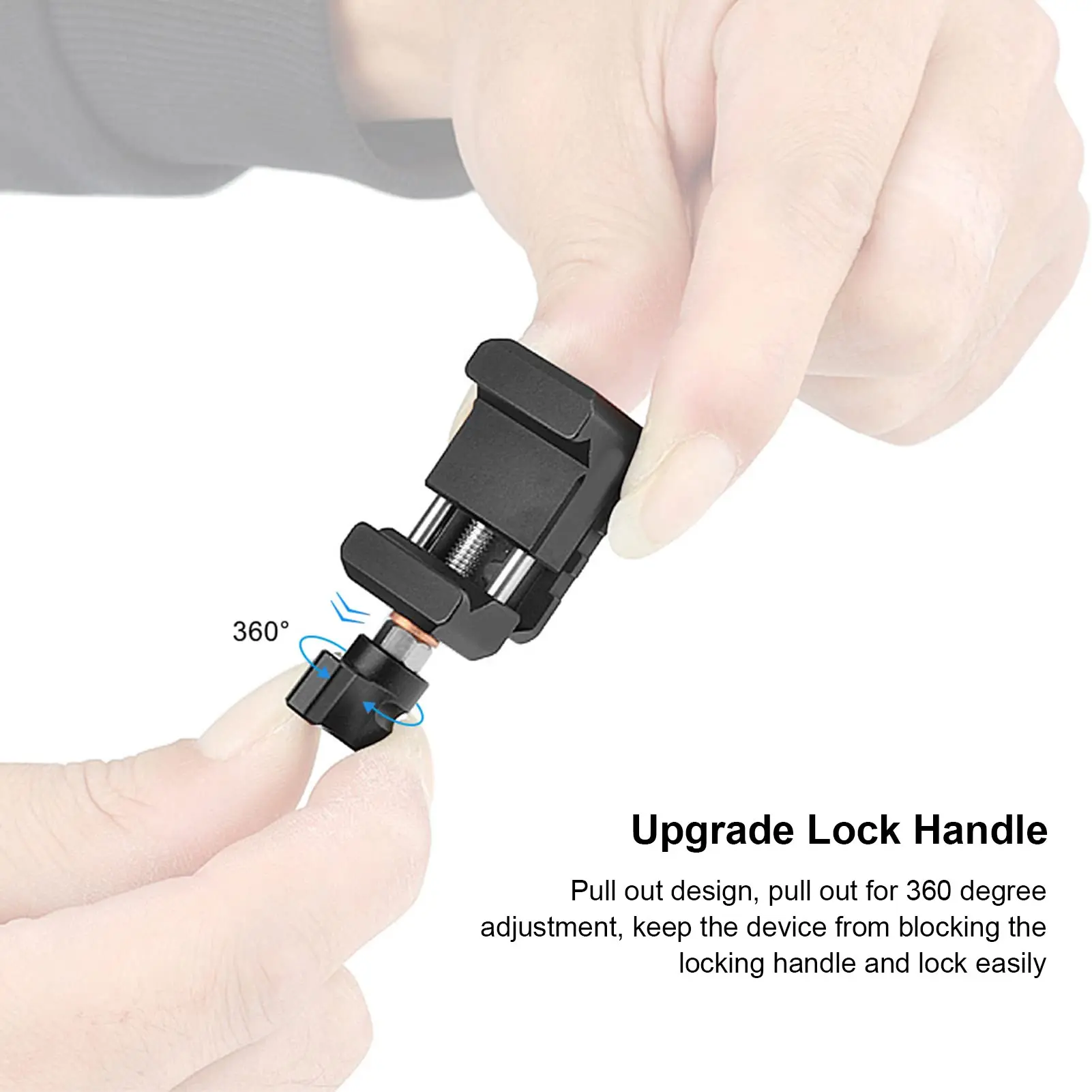 Camera Clamp Quick Release Clamp 1/4 Inch Thread CNC Anodized Clamp Lightweight Aluminum Alloy Pull Out Design for Photography