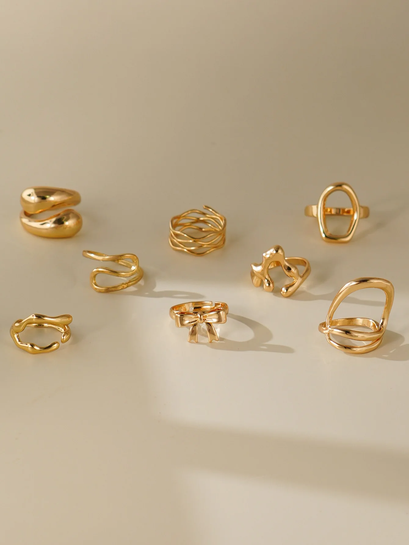 8pcs Ring Womens Jewelry Daily