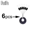 60 pcs 10 Group Rubber Silicon Space Bean Profession Fishing Float Resistance Anti-Strand fishing Line gear Connector Stopper 4