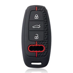 Premium Silicone Car Smart Key Case Cover - Stylish Auto Protection Shell Holder Accessories (Black)