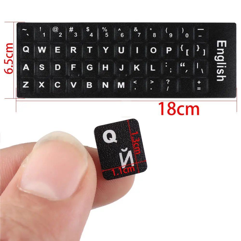 Wear-resistant Keyboard Stickers Spanish/English/Russian/Deutsch/Arabic/Italian/Japanese Letter Replacement For Laptop PC keyboard stickers