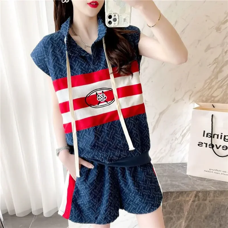 Retro Summer Denim 2 Piece Sets Womens Outfits Sleeveless Tops Shorts Sport Set Streetwear Korean Fashion Festival Y2k New eu us warehouse 750w 48v cheap electric bicycle dirt bikes retro electric sport bike mountain electric fat tire bike