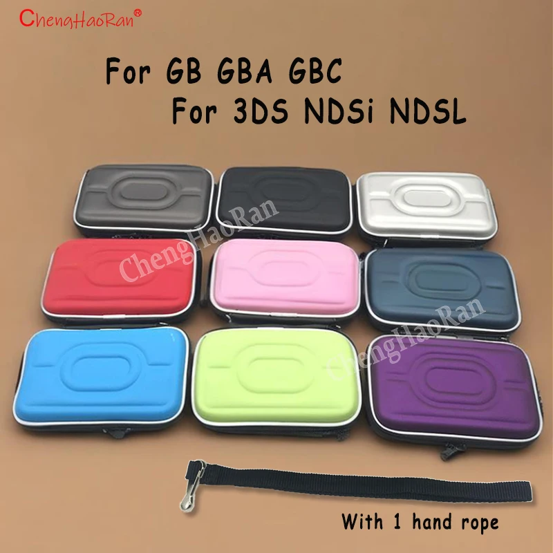 GB GBA GBC EVA 하드 스토리지 가방 파우치 보호용 케이스 NDSi NDSL 3DS용 손잡이 끈 포함 1개입 하드 케이스 가방