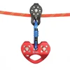 Biaxial Double Shafe Load Bearing Double Aluminum Shell Stainless Steel Pulley Crossing RopeTransport Lifting Wheel 6