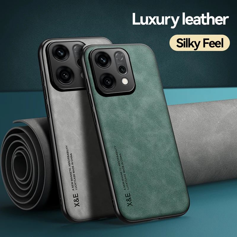 Luxury Leather Magnetic Holder Phone Case - Shockproof and Elegant Cover