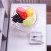 1 Set Miniature Food DIY Craft For Dollhouse Mini Dessert Pan Cake Stand Fruit Tray Doll Kitchen Living Room Decor Toy 3