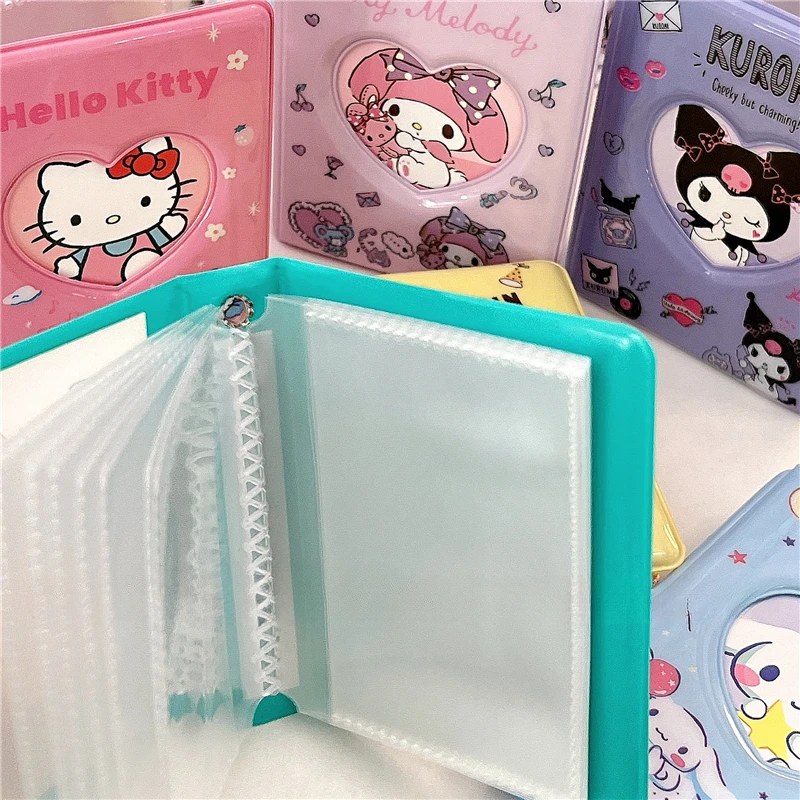 MINISO Hello Kitty Card Book Photo Album 3-Inch Mini Truck Card Binder Stationery Organizer