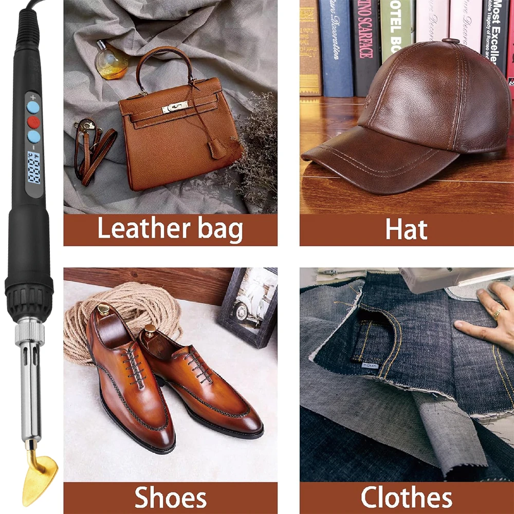 Portable Mini Craft Electric Iron Leather Clothes Shoes Smooth Wrinkle Removal Leather Surface Caft Repair Soldering Iron Tool
