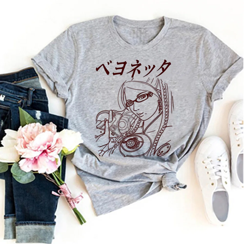 Baionetta Tshirt Donna Comic Anime Giapponese Top Femminile Harajuku Giapponese Comic Clothes