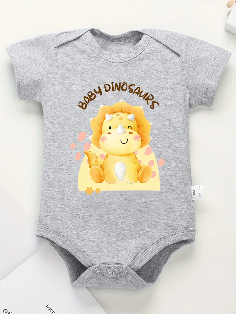 

Kawaii Baby Dinosaur Unisex Infant Onesie Cotton Comfy Breathable Cute Newborn Boy and Girl Clothes Bodysuit Cheap Fast Delivery