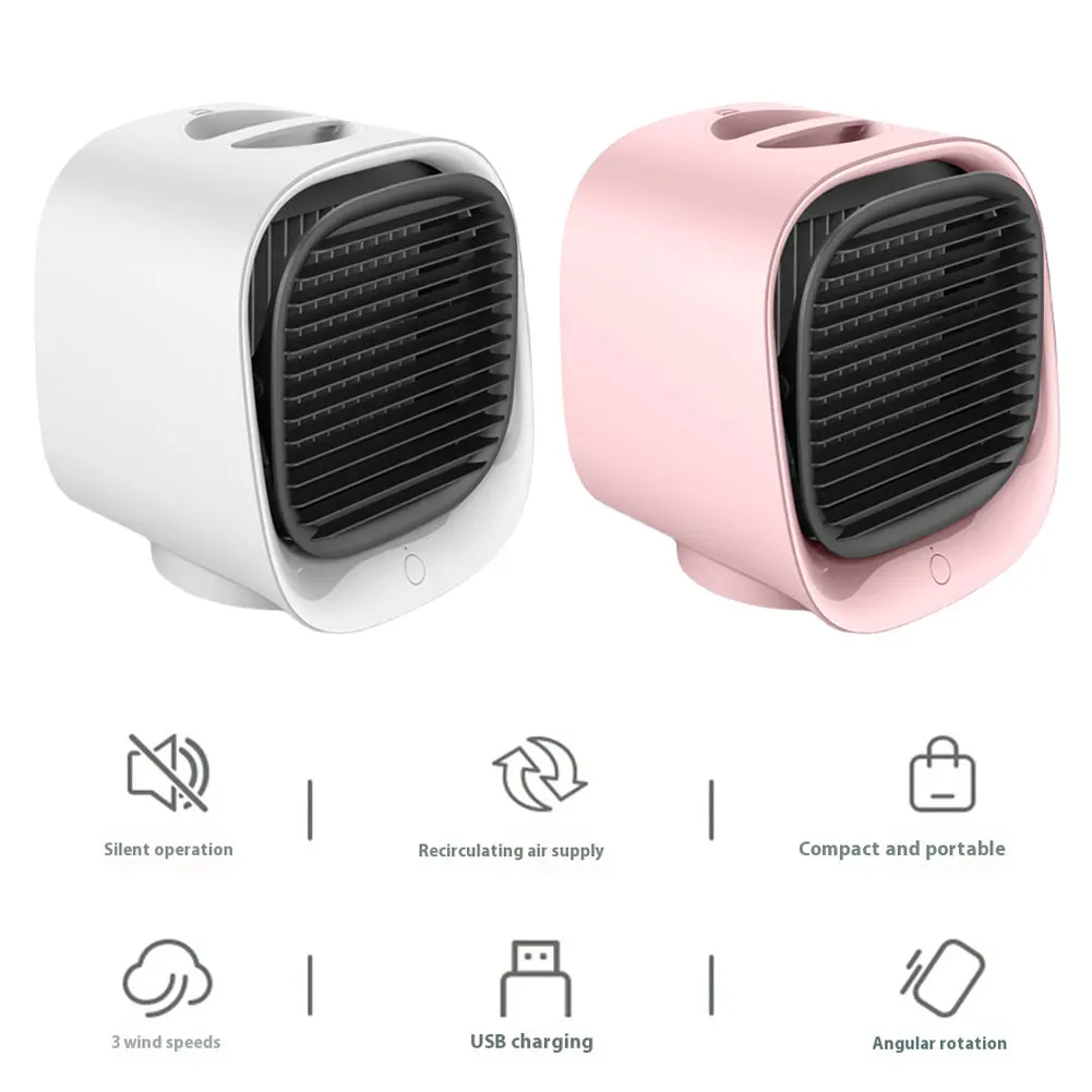 Personal Quiet Table Fan with Night Light for Office Bedroom