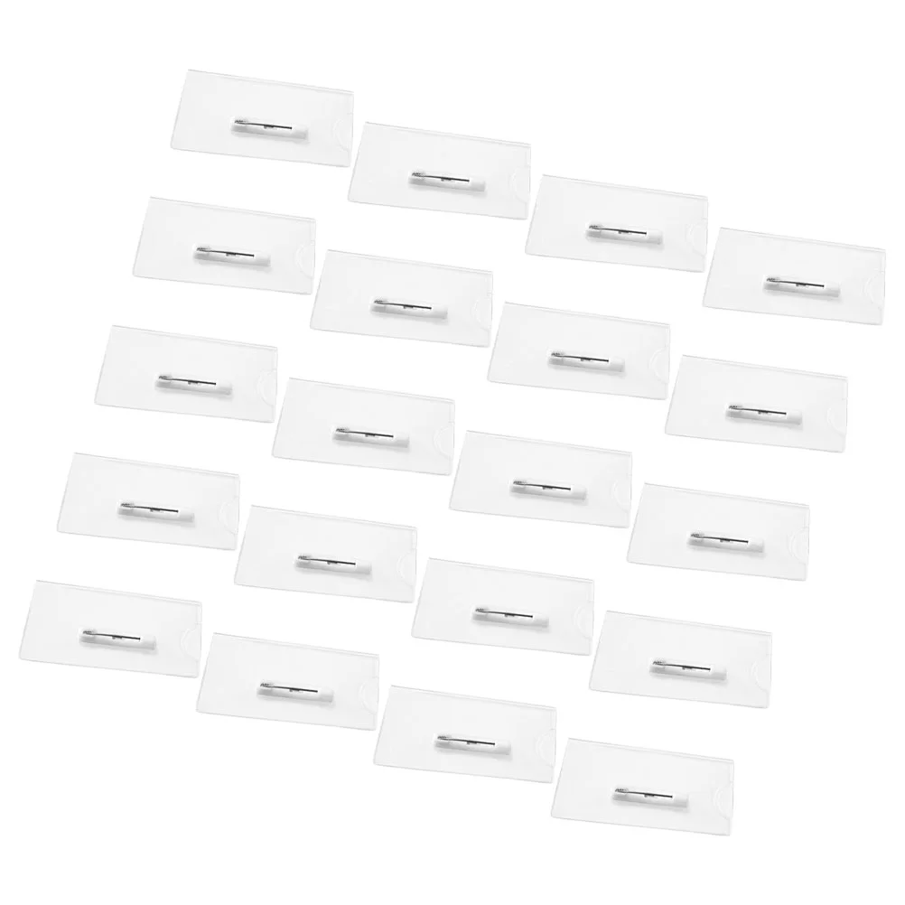 

20 Pcs Worker ID Card Badge Campus Tag Labels Pvc Cards Holders Permission Cases
